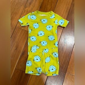 EUC Hanna Andersson Puffer Fish Patterned Kids' Pajama Set Size 3T